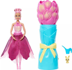 Barbie Jmf57 - Petal Pop - Flower Reveal Dukke - Lyserød Tulipan