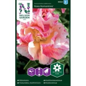 Californisk Guldvalmue 'Rosa Romantica' Frøpose, Antal pr. pakke, Ca. 25 stk.