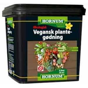 Hornum Økologisk Vegansk plantegødning NPK 4-1-1 5 liter spand