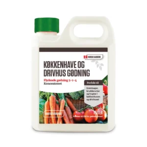 Drivhusplanter har ofte et højere gødningsbehov end på friland, og derfor anbefales drivhusgødning