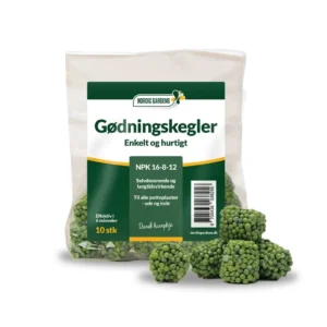 Gødningskegler bruges i både stueplanter, krukker, blomster og til mindre træer