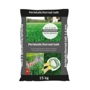 Perlekalk bruges til at hæve jordens pH-værdi og forbedre jordens struktur
